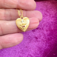 French Heart Gold Love Token