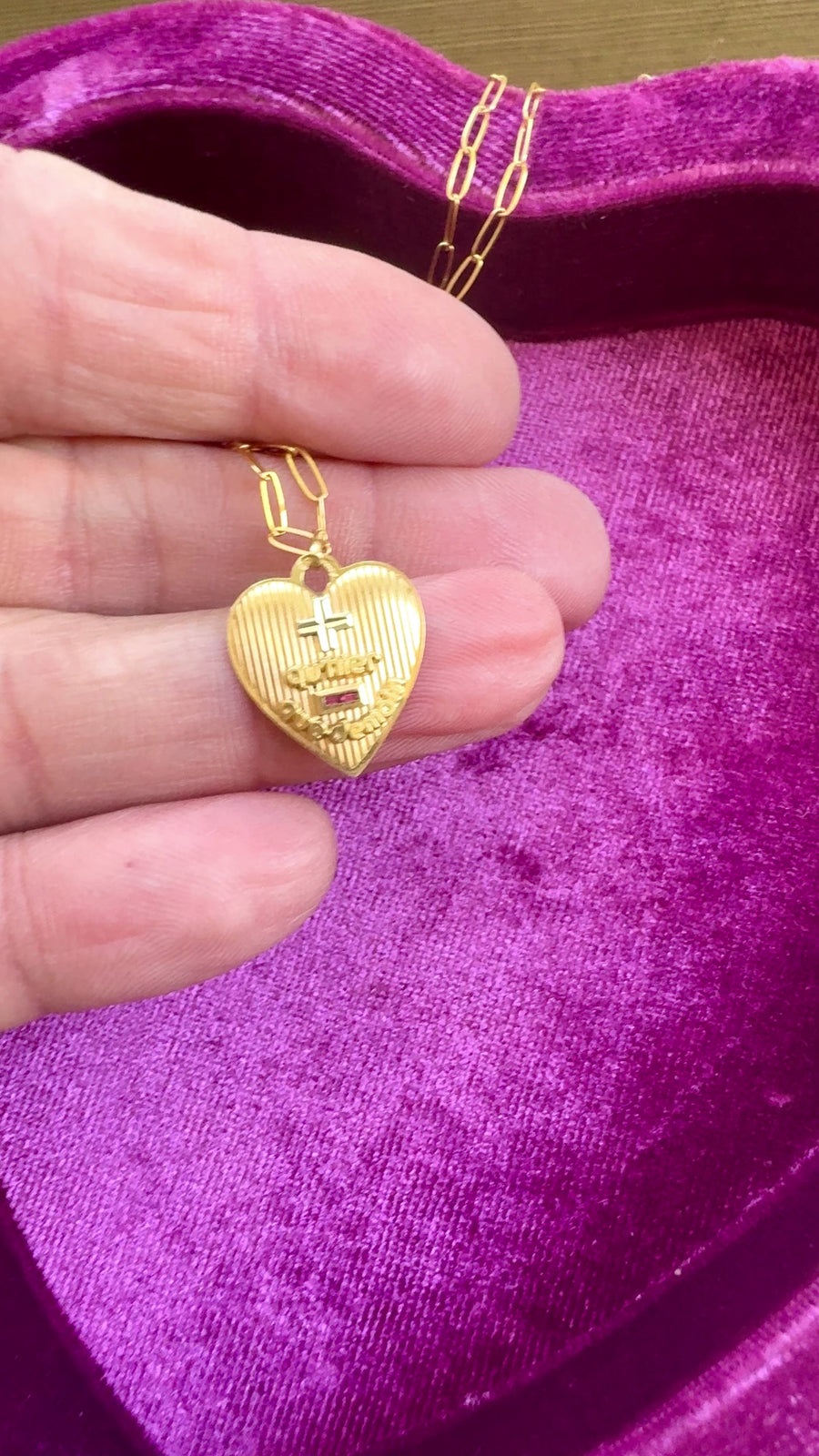 French Heart Gold Love Token