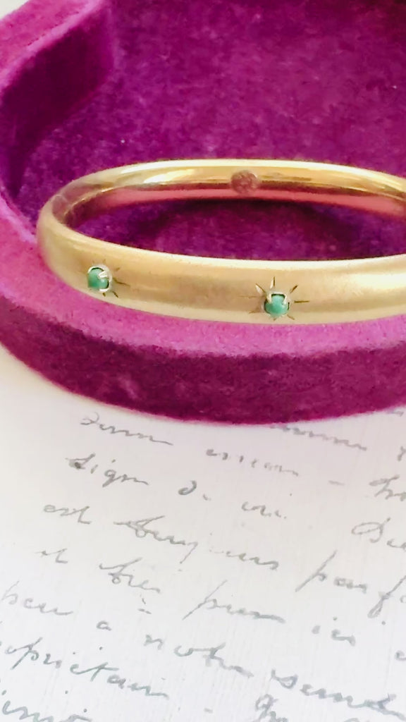 Video Antique Hinged Bangle Bracelet