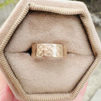 Victorian 1891 Rose Gold Ring | Chester Hallmarked 9ct Cigar Band