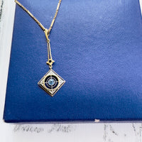 Gold Sapphire Necklace