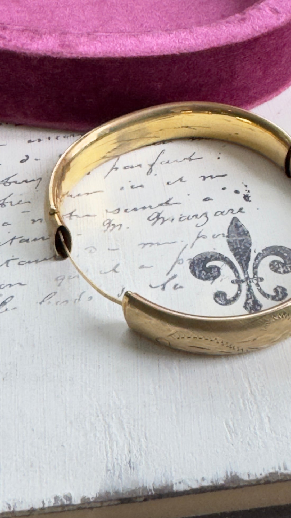 Vintage Crescent Jewelry Co. bangle with 14K gold-filled hallmark