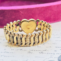 vintage heart expansion bracelet