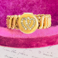 vintage heart locket bracelet