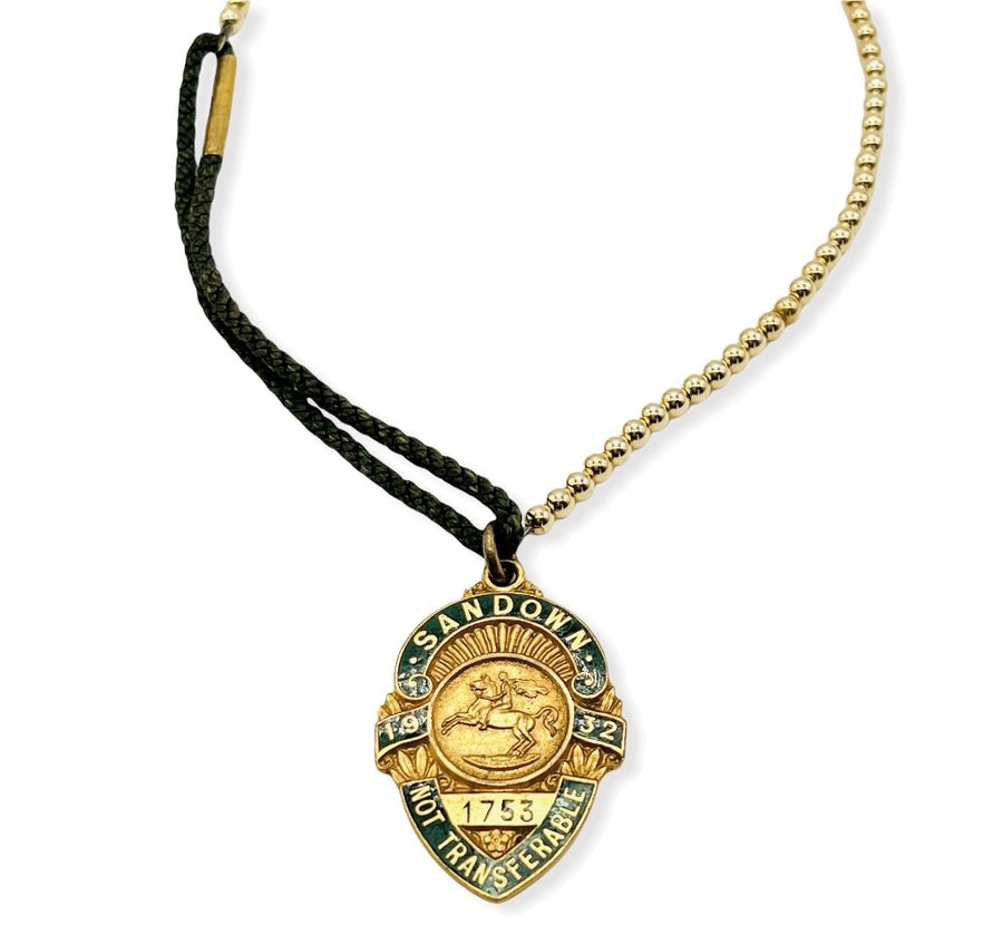 Antique vintage necklace depicting Sandown Park Enamel Necklace (circa 1932)