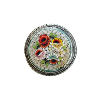 Vintage Floral Pin and Mosaic Brooch by hipV Modern Vintage Jewelry.