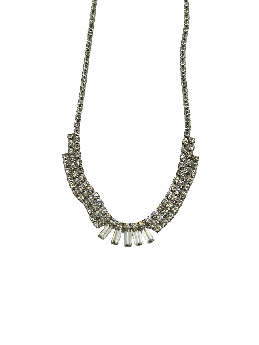 Vintage Rhinestone Choker Necklace by hipV Modern Vintage Jewelry
