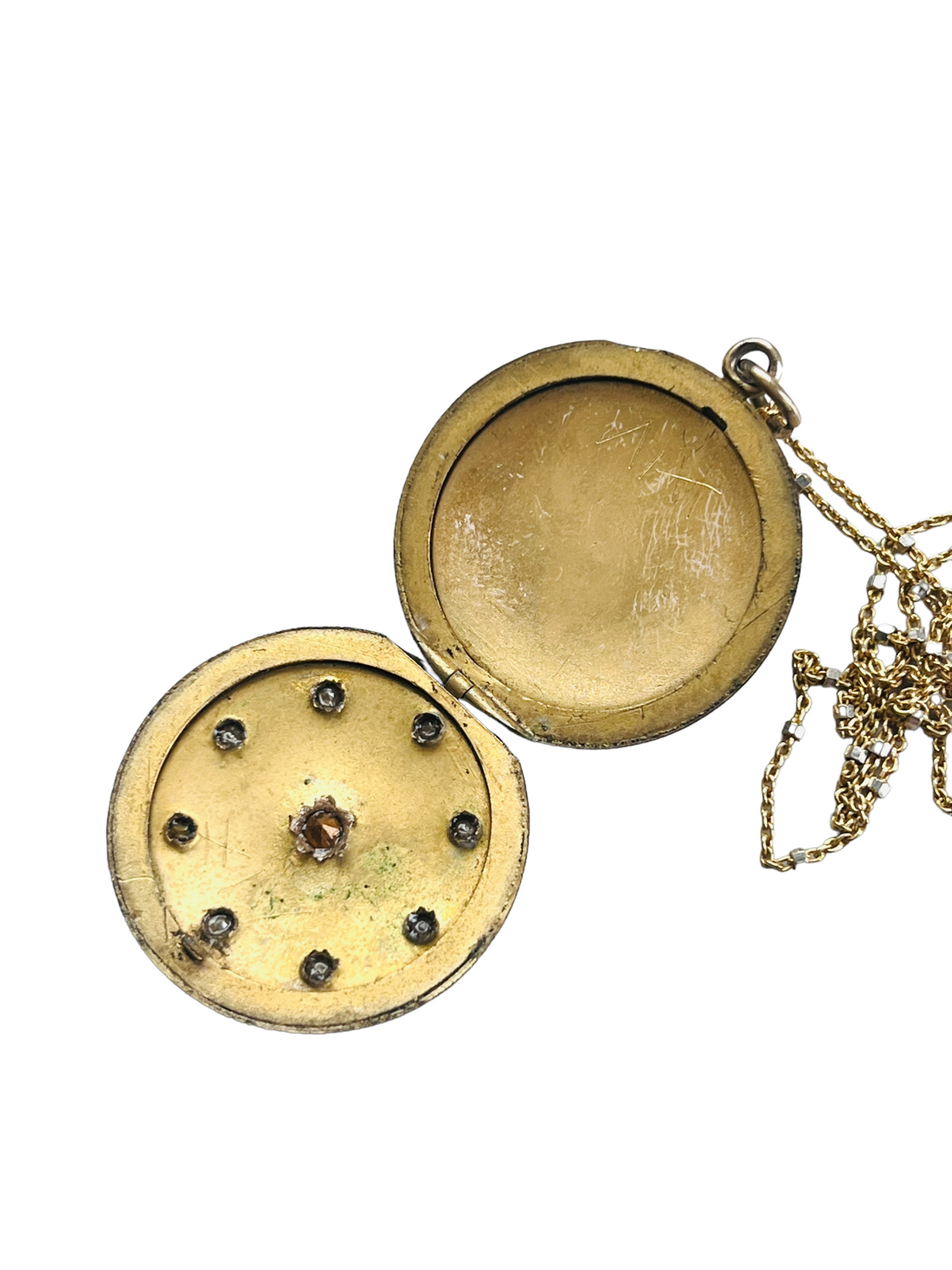Art Deco Photo Locket • Gold Locket • Layering Necklace • Antique Locket • Keepsake Locket