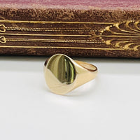 Oval Signet Ring • Gold Signet Ring • Signet Ring • Gold Signet Ring