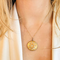 Art Deco Photo Locket • Gold Locket • Layering Necklace • Antique Locket • Keepsake Locket