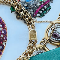 Vintage Gold Charm Bracelet by hipV Modern Vintage Jewelry.