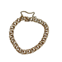 Vintage Charm Bracelet with Double Link Charm Bracelet by hipV Modern Vintage Jewelry.