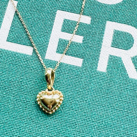 Vintage Heart Pendant | 14k Gold Heart Necklace by hipV Jewelry