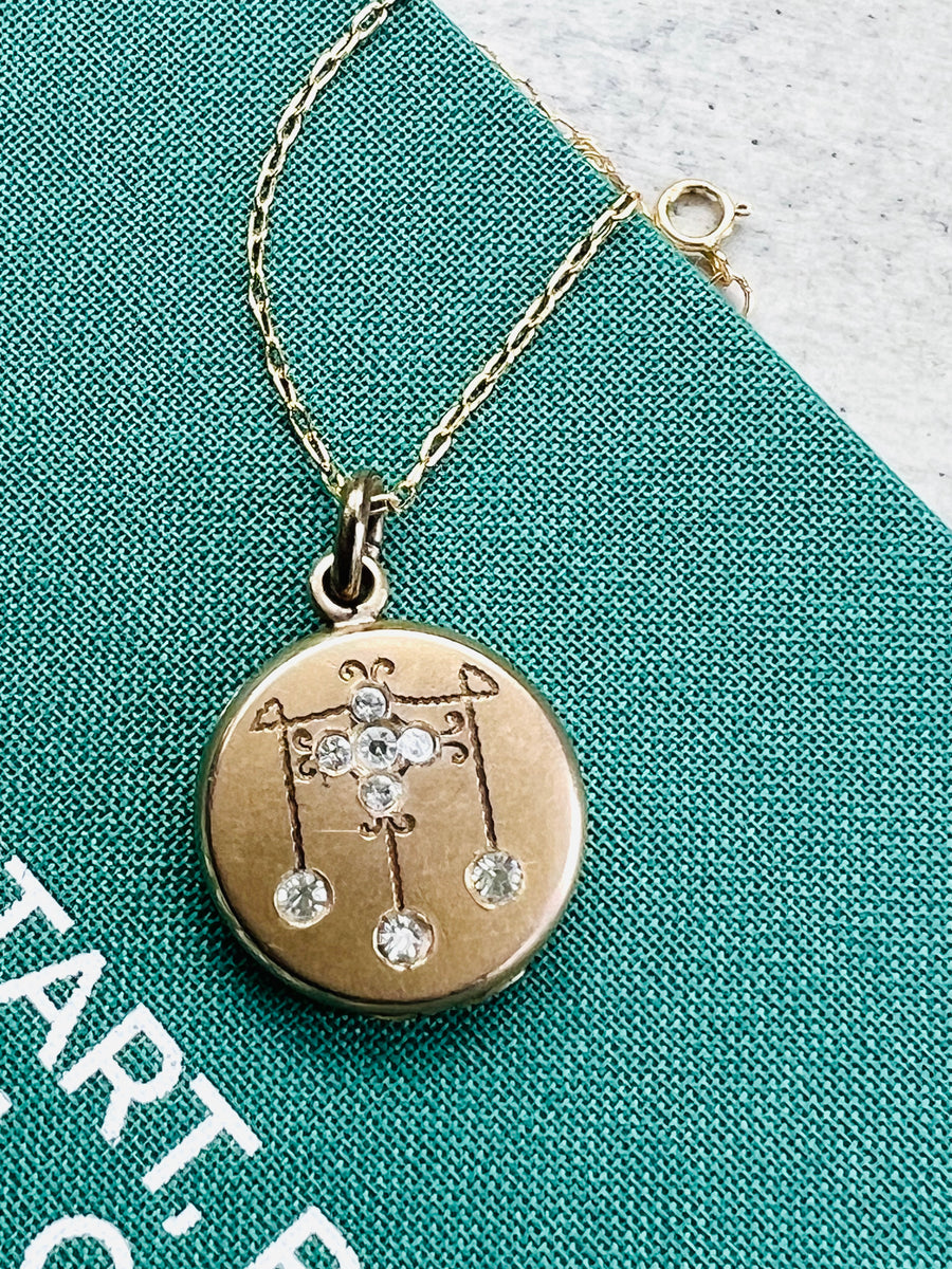 Art Deco locket layering necklace by hipV Modern Vintage Jewelry.