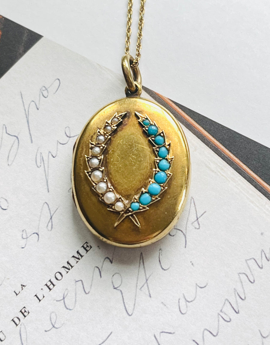 Laurel Leaf Pendant by hipV modern vintage jewelry