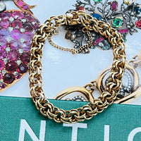 Barton Ballou Charm Bracelet double link gold charm bracelet.