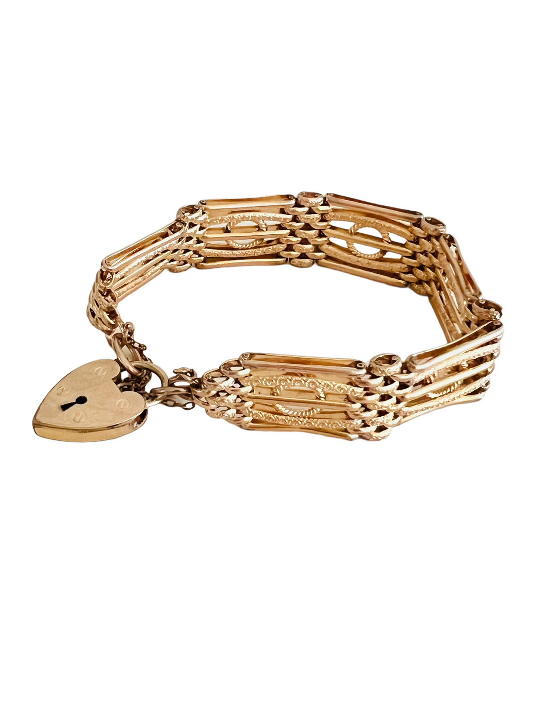 Victorian 9ct Rolled Gold Gate Bracelet