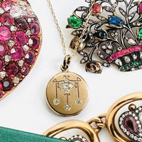 Photo keepsake locket antique vintage necklace by hipV Modern Vintage Jewelry.