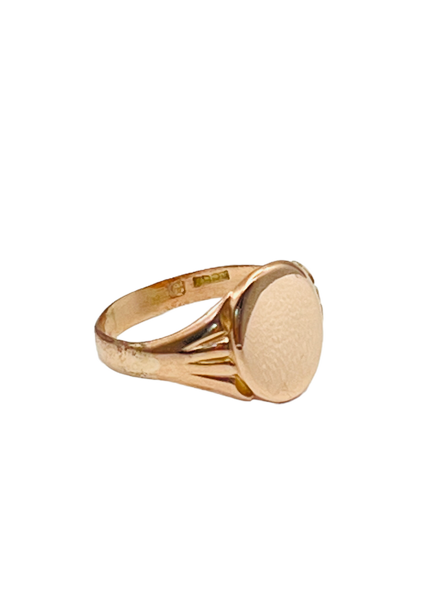 Vintage 9k Rose Gold Signet Ring